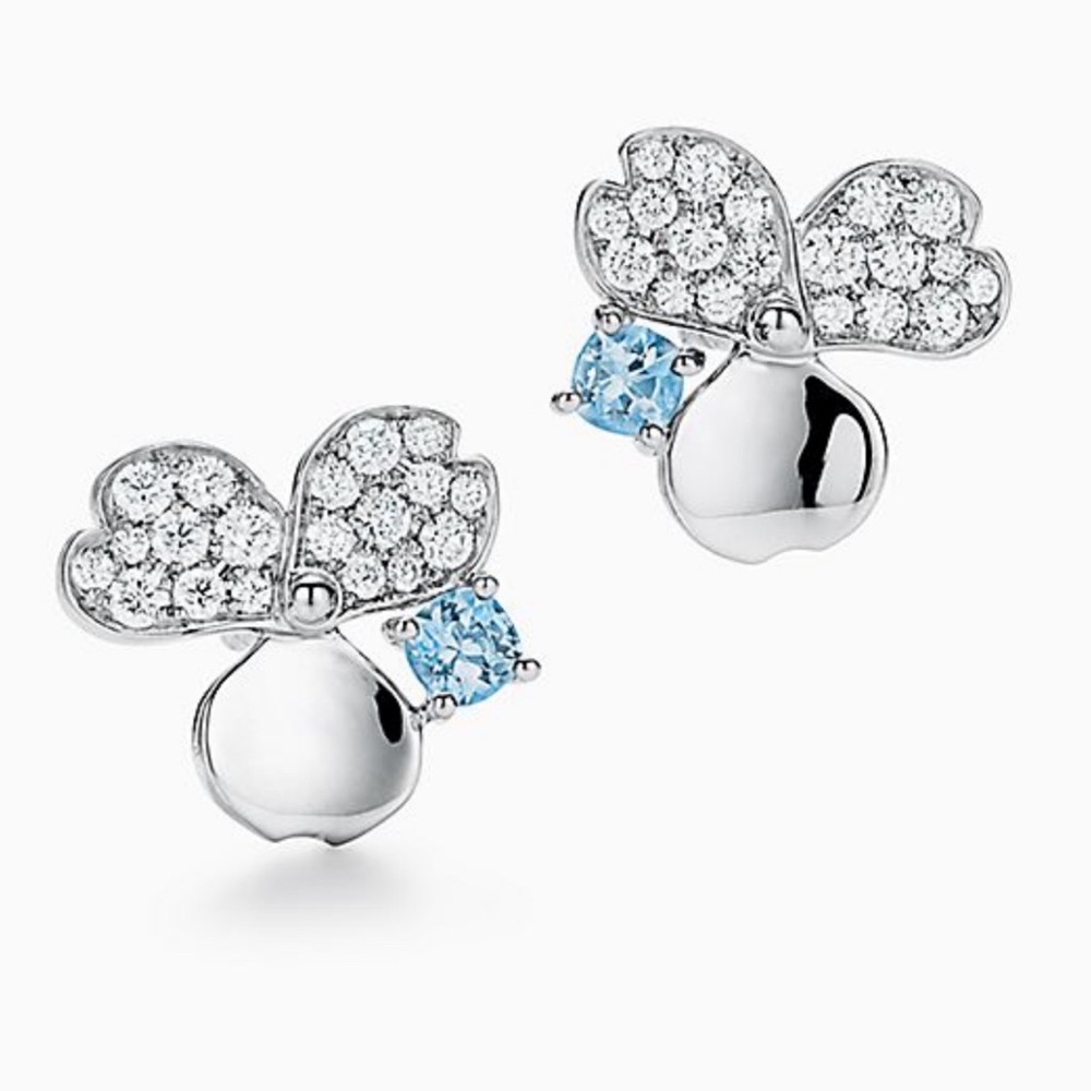 Tiffany&Co. Tiffany Paper Flowers Earrings 12.5 X 12mm each . - Picture 2 of 7